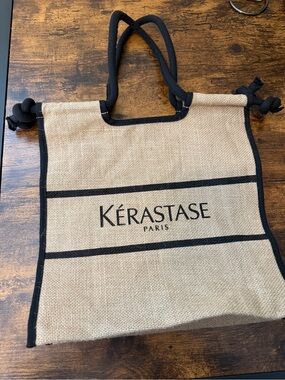 Kérastase Natural Jute Tote with Black Trim